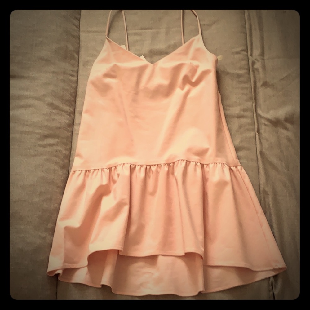 High low drop waist dress